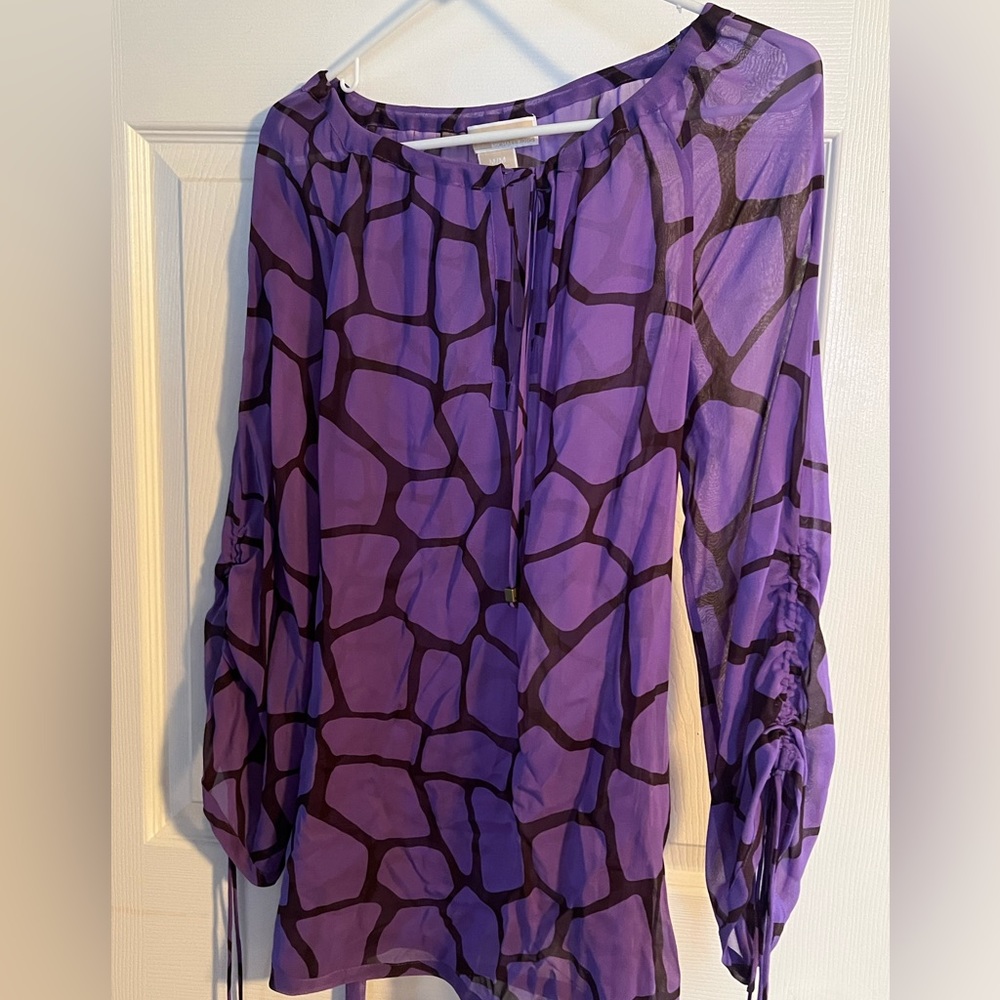 Michael Kors, size Medium. Lightweight shear cover blouse